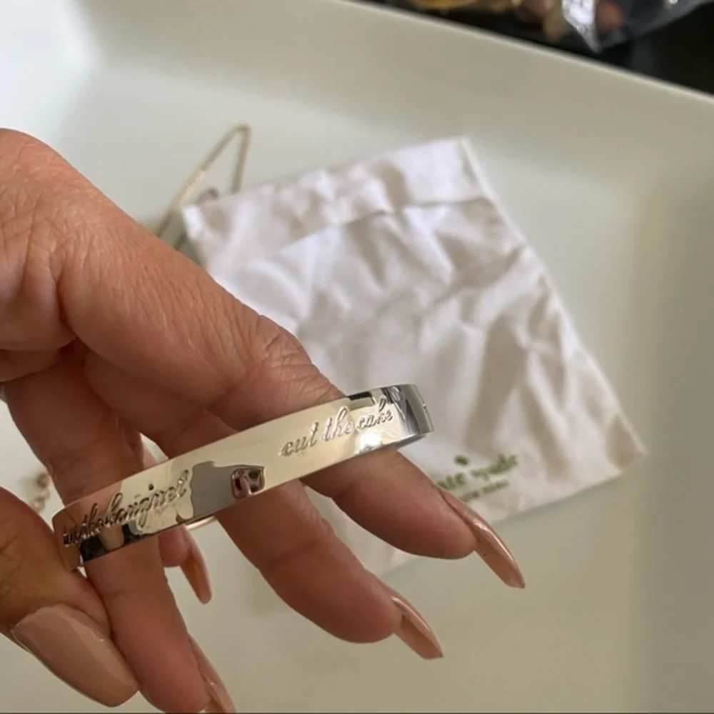 Wedding Bangle & E Necklace KATE SPADE Jewelry Bundle - Bracelet Necklace - Picture 5 of 8